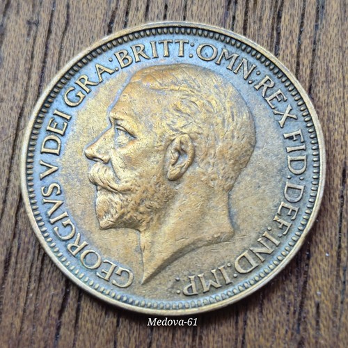 1927 half penny - penny, king