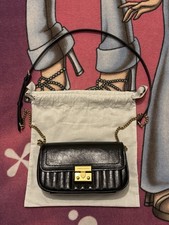 Charles & Keith Black Mini Donna Crinkle-Effect Crossbody Bag