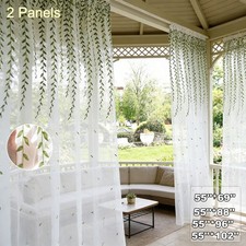 2 Panels Outdoor Semi Sheer