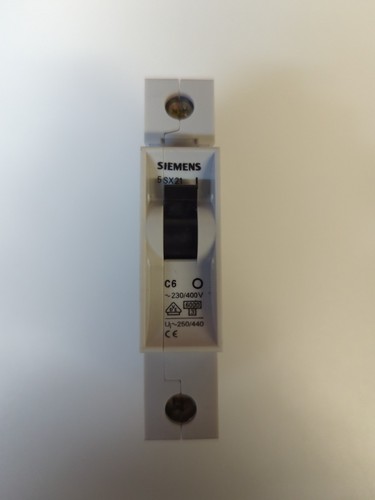 Siemens 5sx2 mcb 5sx21 - c6, 6