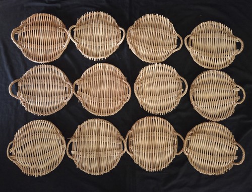 Wicker rattan serving tray - 12, tray/