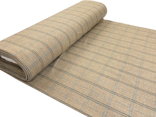 Herringbone check wool fabric - check,