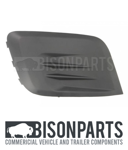 Black front bumper - cover, rh