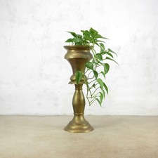 Tall Vintage Brass Jardiniere