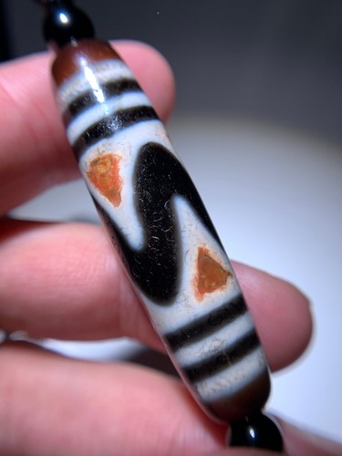 Tibetan agate dzi tiger - agate, "