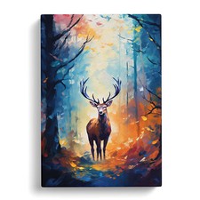 Stag In A Forest Impressionism