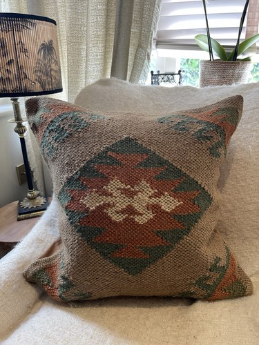 Handwoven wool jute cotton - handwoven,