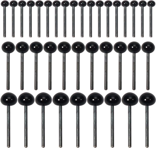 Toaob 300pcs mini black glass - black,