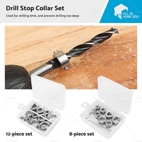 Drill stop collar set - set, 3mm-16mm