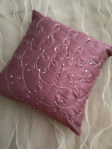 Paoletti pink sequin cushion - paoletti,