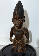 OLD YORUBA PEOPLE WOOD STATUE