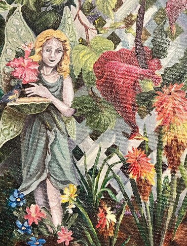 Oil painting garden - oil,