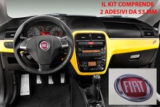 2 3D PVC Sticker Frieze 53mm Steering Wheel Logo Fiat Freemont Punto Evo Mylife 16