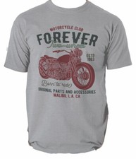 T Shirt Motorcycle Mens Motorbike club Top Biker Old Chopper retro Garage S-3XL