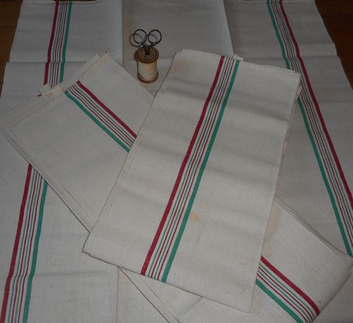 Vintage french rustic towel - vintage,