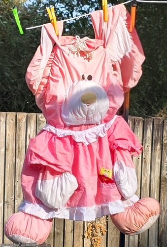 Vintage puffy bear - bear, pink