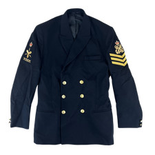 British Royal Navy Jacket Black No 1B Officers Class 1 Dress Uniform Large