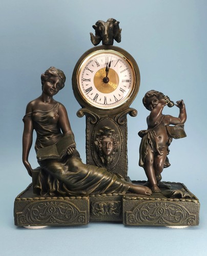 Bronze look resin figural - look,