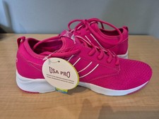 Women's USA Pro Topaz Lace Trainers in Fuchsia Pink, UK Size 6 *New With Tags*