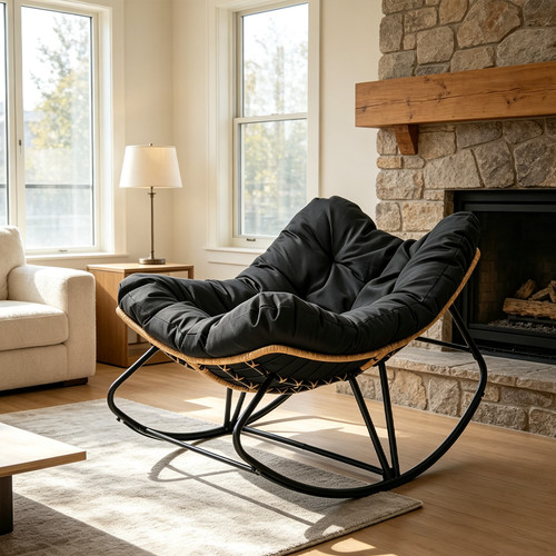 Oversized papasan rocking - oversized,