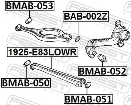 Fits febest bmab - febest, bushing