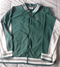 Mens Green Fila Settanta Tracksuit Top Size 3xl PTP 30.5 Inches