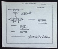 Original WWII Bristol Beaufighter Recognition Drawing – British Night-Fighter