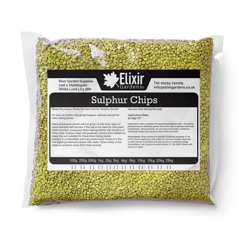 Sulphur chips 5kg garden - chips, 2.5kg