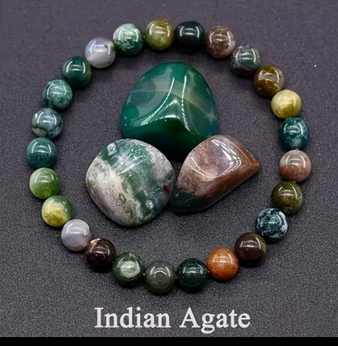 Indian agate bracelet natural - agate,