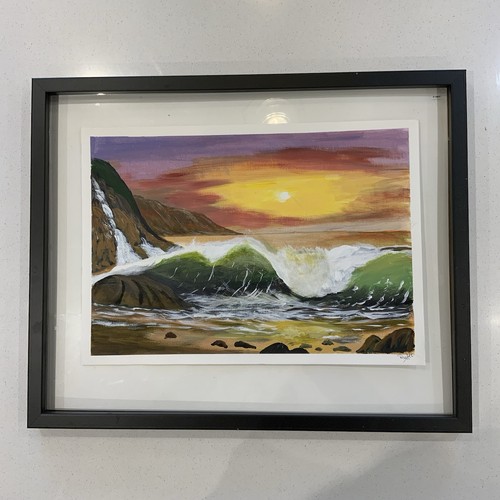 Original seascape acrylic - original,