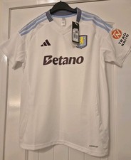 Aston Villa Away Shirt Top. Size L. New with Tags.