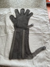 Stainless Steel Mesh Protective left gauntlet Cut Resistant Chain Mail - Large