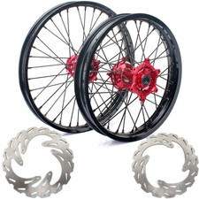 21"/19" CNC Wheels Brake Disks Kit For Honda CRF250R CRF450R 04-12 CR125R CR250R