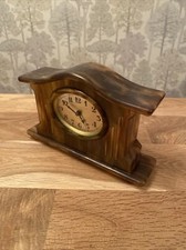 Tortoise Shell Style Mantle Clock Working 180x113mm