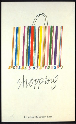 Modern postcard for - for, shopping