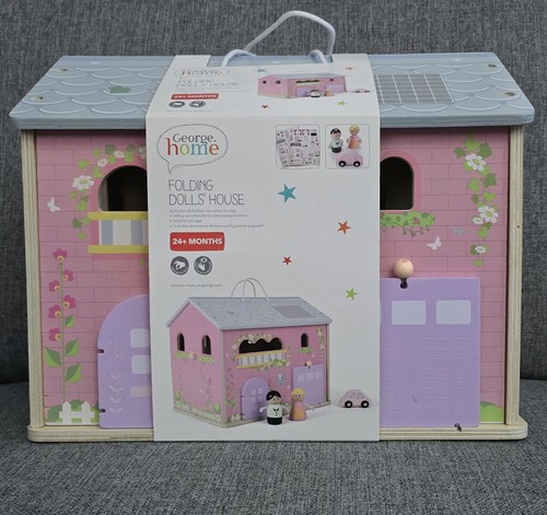 Wooden carry along dolls - carry, house