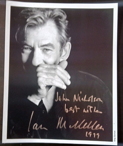 Ian mckellen signed 8x10 - mckellen,