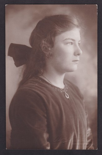 Antique rppc side portrait - side,
