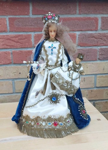 French wax madonna and child - madonna,