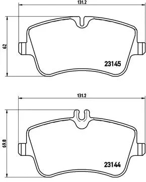 Front brake pad - set, disc