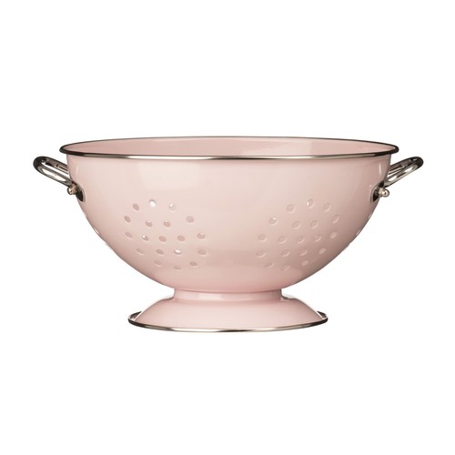 23cm pink retro enamel - enamel, deep