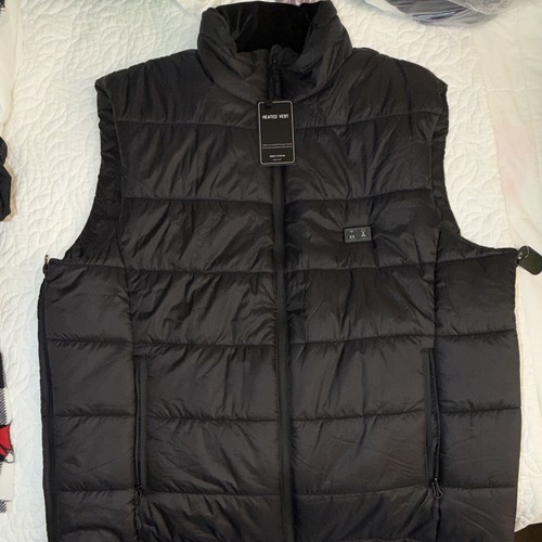 Men heated black - black, puffer