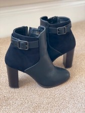 Primark Black Suede Boots Ankle Boots Size 5 - Mint Condition
