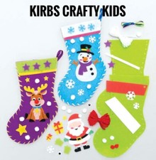 CHRISTMAS STOCKING SEWING KIT- CHILDREN'S CHRISTMAS ACTIVITY CRAFT - 1 STOCKING