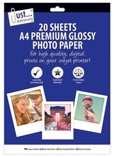 A4 Premium Glossy Photo Paper 20 Sheets for Inkjet Printer Quick Drying 210GSM