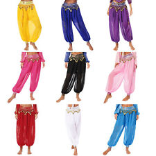 Women Indian Dance Trousers Shiny Belly Dancing Pants Festival Halloween Cosplay