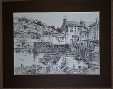 Polperro Cornwall, Print, Polperro Harbour,
