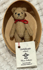 MINIATURE 7 cm BING TEDDY BEAR - HANDMADE LIMITED EDITION  - WITH TAGS