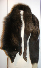 Vintage 1930s 1940s fox fur boa real fox silver fox wrap double sided fur scarf