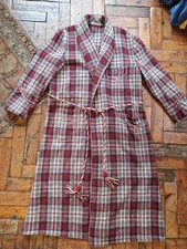 Vintage 50s/60s Abbeygate Tartan Dressing Gown Blended Wool Robe L